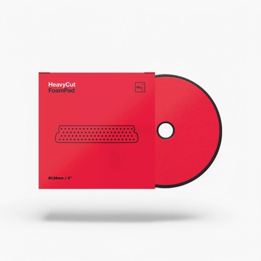 [KC-0064] Koch Chemie Heavy Cut Foam Pad Polierschwamm Ø126mm rot